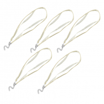 Baza do Naszyjnika 2 Woskowane Sznury i Organza z Zapięcie i Łańcuszek Kolor: Beżowy Długość 45cm 5szt (13WB28593)