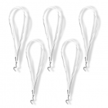 Baza do Naszyjnika 2 Woskowane Sznury i Organza z Zapięcie i Łańcuszek Kolor: Biały Długość 45cm 5szt (13WB28594)