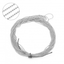 Łańcuszek Perlinka Mosiędz do Rękodzieła, Nierozłączny, Trwała Powłoka, Platyna, Ogniwo 1mm, 4m/szpula (13WB28608)