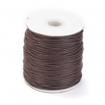Sznurek Woskowany Bawełniany, do Plecenia, Makramy i Biżuterii, 1.5mm, Brązowy, około 90m/szpula (13WB28813)