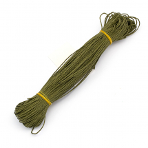 Sznurek Woskowany Bawełniany, Grubość 1mm, Ciemny Oliwkowy, około 60-65m/wiązka (13WB28819)