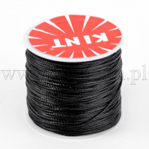 Sznurek Woskowany Poliester, Czarny, 0.5mm, 106m/szpula (13WB18502)