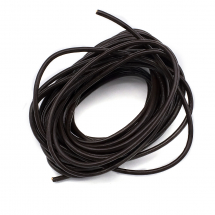 Sznur Skóra Naturalna do Robienia Bransoletek i Biżuterii, Ciemny Brąz, 2.5mm, 5m (13WB18541)