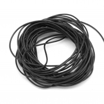 Sznur Wołowa Skóra Naturalna do Robienia Bransoletek i Biżuterii, Czarny, 1.2mm, 5m (13WB18545)