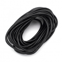 Sznur Skóra Naturalna do Robienia Bransoletek i Biżuterii, Czarny, 2.5mm, 5m (3WB2372)