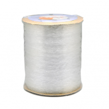 Nić Silikonowa, Korea, Elastyczna do Tworzenia Biżuterii, Kolor: Bezbarwny, 0.6mm, około 500m/szpula (13WB10792)