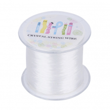 Силіконова Нитка Еластична 0.6мм/160м, Гумка, Безбарвний, (13WB24460)