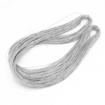Nić do Haftu i Rękodzieła, Metalizowana, Srebrny, 0.8mm, około 100m/szpula (14WB9684)