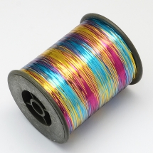 Sznurek Dekoracyjny Metalizowany, do Biżuterii, Kolorowy Mix, 0.28mm, 8000m/szpula, (14WB9896)