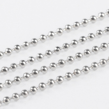 Ланцюг Плетіння Перлина Нероз'ємний Залізний, Платина, Ланка 1.5мм, (2WB27517)