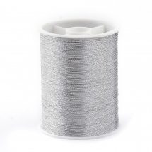 Sznurek Metalizowany do Wyrobu Biżuterii, Srebrny, 0.1mm, około 55m/szpula (13WB15753)