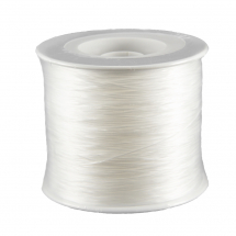 Nić Korea Płaska Elastyczne Włókno 0.5mm Kolor: Biały około 500m/szpula (13WB15754)