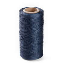 Sznurek Woskowany Poliester, Kolor: Niebieski morski, 1x0.3mm, około 260m/szpula (13WB15811)