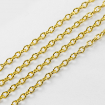 Ланцюг Якірне Плетіння, Залізо, Колір: Золото, Ланка: 3х2мм, Товщина 0.5мм, (5WB5990)