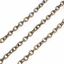 Ланцюг Якірне Плетіння, Залізо, Колір: Бронза, Ланка: 3х2мм, Товщина 0.5мм, (5WB5992)