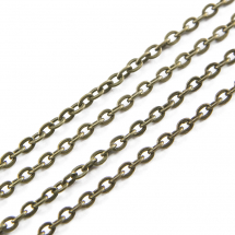 Ланцюг Якірне Плетіння, Залізо, Колір: Бронза, Ланка: 3х2мм, Товщина 0.6мм, (5WB6138)