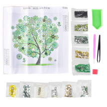 Zestaw do Malowania Diamentami 5D dla Dzieci Drzewo, 35x35cm, 1set (13WB24855)