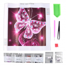 Zestaw do Malowania Diamentami 5D dla Dzieci Motyl, 31x30cm, 1set (13WB24857)