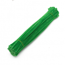 Druciki Kreatywne Pluszowe Wyciory, do Rękodzieła, Zielony, 300x5mm, 100szt (13WB17783)