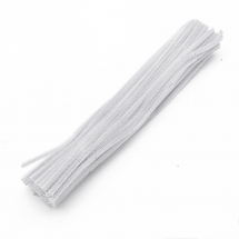 Druciki Kreatywne Pluszowe Wyciory, do Rękodzieła, Biały, 300x5mm, 100szt (13WB17794)