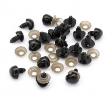 Носик для Іграшок Трикутний, Чорний, 14х16мм, Штифт 5-6мм, (13WB17617)