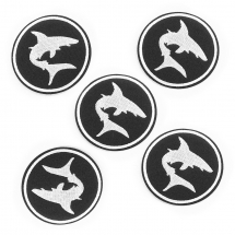 Naszywka Naprasowanka Termiczna Rekin 78mm 5szt (13WB23448)