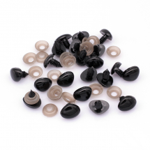 Носик для Іграшок, Трикутний, Колір: Чорний, Розмір: 13x18мм, Пін: 6мм, (13WB23569)