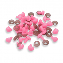 Носик для Іграшок, Трикутний, Колір: Рожевий, Розмір: 11х14мм, Пін: 6мм, (13WB23572)