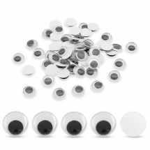 Oczka Oczy Ruchome do Dekoracji, Scrapbooking, Plastik, Czarny, 10x3mm, 100szt (14WB5852)