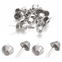 Pukle Ćwieki do Torebek, Stożkowe, Platynowy, 20x12mm, 20szt (13WB27135)
