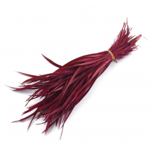 Перо Гусяче Забарвлене, Червоне, 150-265x3-4мм, близько 100шт/упак, (13WB28132)