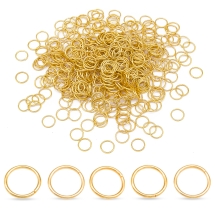 Kółeczka Ogniwka Pojedyncze Otwarte Żelazo 10x1.0mm Kolor: Złoty około 280szt/50g (Q5WB1599)