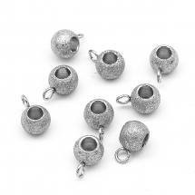 Бейл Зоряний Пил, Нержавіюча Сталь, Рондель, Іонне Покриття (IP), Колір: Сталь,Розмір: 7х4х3мм, Отвір 2мм, (13WB16492)