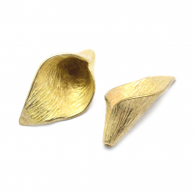 Конус для Бусин, Латунь, Колір: Без Покриття, Розмір: Довжина 25мм, Ширина 14.5мм, Товщина 7 мм, Отвір 1мм, (13WB16506)