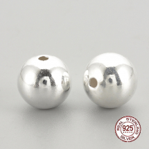 Srebro 925 Koraliki Okrągłe, 6x5.5mm, Otwór 1.5mm, 2szt (13WB24830)