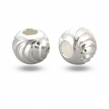 Srebro 925 Koraliki Okrągłe, 4x3.5mm, Otwór 1.5mm, 2szt (13WB24832)