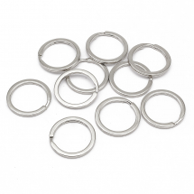 Кільце Замочок для Брілків та Ключів, Платина, 25х2мм, Внутрішній Діаметр 20мм, Товщина 2мм, (13WB25108)