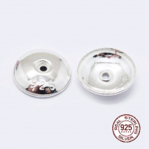 Срібло 925 Шапочки для Намистин Обіймачі, 8х1.5мм, Отвір 0.8мм (13WB25298)