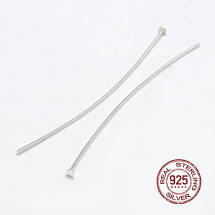 Срібло 925 Піни Гвоздики з Плоским Капелюшком, 50х2мм, Пін 0.5мм, (13WB25367)