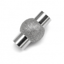 Zapięcie Magnetyczne, Stal Nierdzewna, Teksturowane, Owal, 19x11mm, Otwór 6mm, 1szt (13WB10963)
