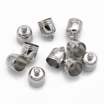 Końcówki do Sznura, Mosiądz, Platynowy, 13.5x10mm, 8szt (13WB11008)