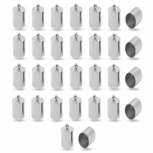 Кінцевики для Шнура, Латунь, Платина, 10х5мм, Внутрішній Діаметр 4.5мм, Отвір 1мм, (13WB11071)