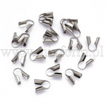 Каллоти, Нержавіюча Сталь, Затискачі концевики, 9.5х5мм, Діаметр всередині 4 мм, (2WB29418)