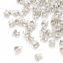 Łapaczki Żelazo, Końcówki Zaciskowe, 4x2mm, Kolor: Platynowy, ok. 135szt/5g (2WB29435)