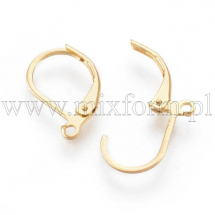 Bigle, Zapięcie Angielskie z Pętlą, Baza Kolczyka, Stal Nierdzewna, Złoty, 16x10x2mm, Pin 0.6mm, 4szt (13WB17766)