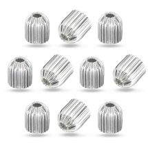 Конус для Бусин, Латунь, Колір: Срібло, Розмір: 10х9.5мм, Отвір 3мм, (3WB5512)