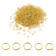 Kółeczka Ogniwka Pojedyncze Otwarte Żelazo 4x0.7mm Kolor: Złoty około 1450szt/50g (3WB5831)