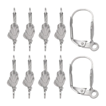 Bigle, Zapięcie Angielskie z Pętlą, Baza do Kolczyków, Stal Nierdzewna, 18.5x10mm, Pin 0.7mm, Otwór 2mm, 10szt (3WB5888)