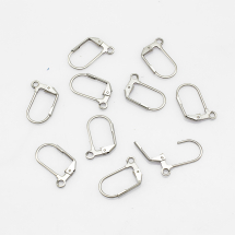 Haczyki, Zapięcie Angielskie, Stal Nierdzewna, Baza Kolczyka, 17x10.5mm, Pin 0.7mm, Otwór 2mm, 10szt (3WB5889)