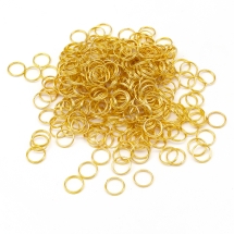 Kółeczka Ogniwka Podwójne Żelazo 10x1.4mm Kolor: Złoty okolo 200szt/50g (14WB7143)